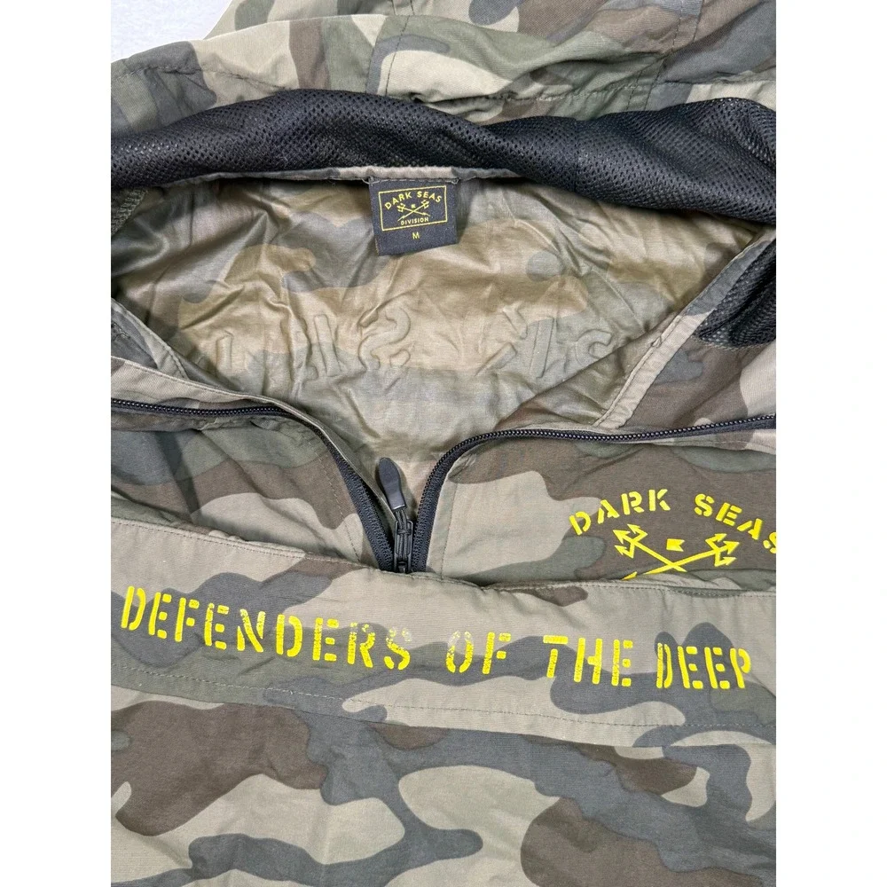 Dark Seas Division Defenders of the Deep Camo Anorak Windbreaker Mens Medium - Picture 3 of 8